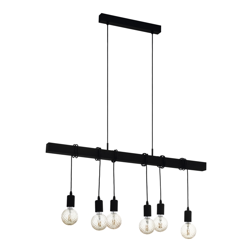 Eglo - Lustre suspenso com cabo TOWNSHEND 6xE27/60W/230V