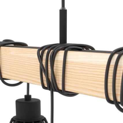 Eglo - Lustre suspenso por cabo TOWNSHEND 9xE27/60W/230V