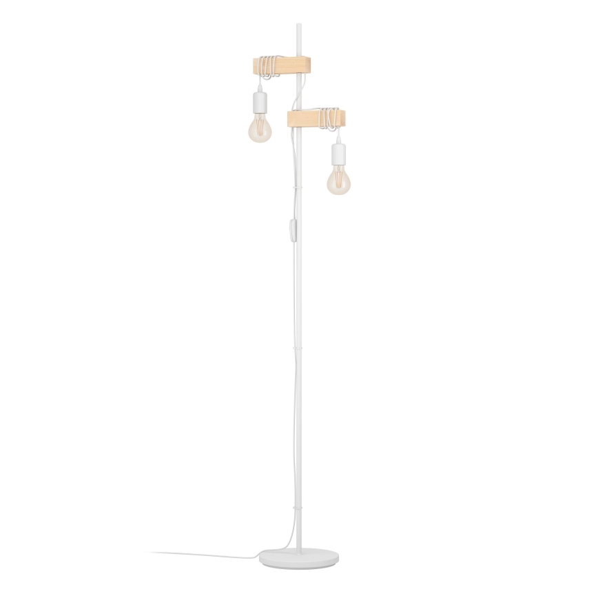 Eglo 44083 - Candeeiro de pé TOWNSHEND 2xE27/10W/230V branco