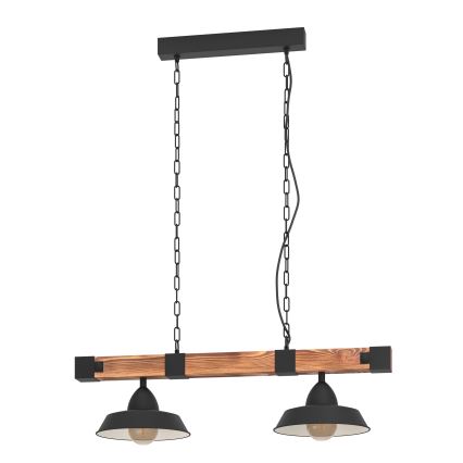 Eglo - Lustre suspenso com corrente 2xE27/60W/230V