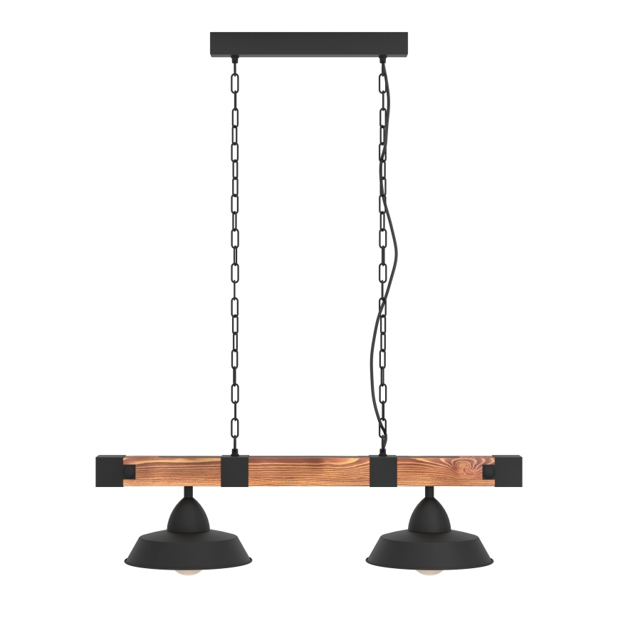 Eglo - Lustre suspenso com corrente 2xE27/60W/230V