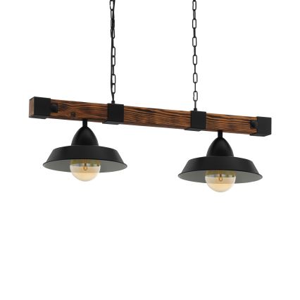 Eglo - Lustre suspenso com corrente 2xE27/60W/230V