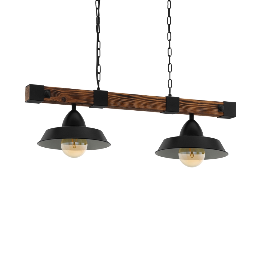 Eglo - Lustre suspenso com corrente 2xE27/60W/230V