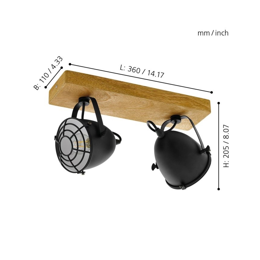 Eglo - Candeeiro de focos 2xE14/40W/230V