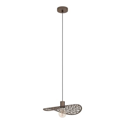 Eglo - Lustre suspenso por cabo 1xE27/60W/230V Ø 40 cm bronze