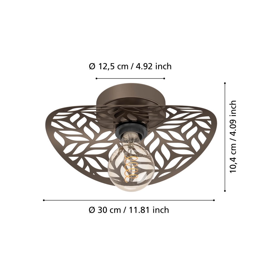Eglo - Aplique de parede 1xE27/60W/230V bronze