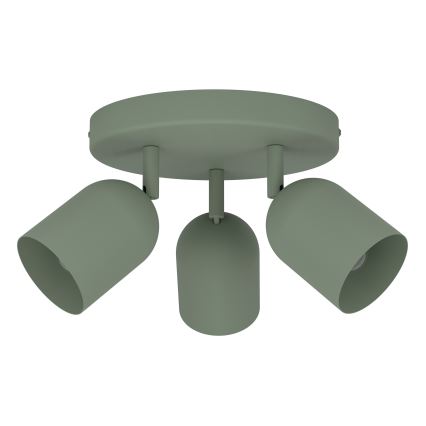 Eglo - Candeeiro de focos 3xE14/40W/230V Ø 25 cm verde