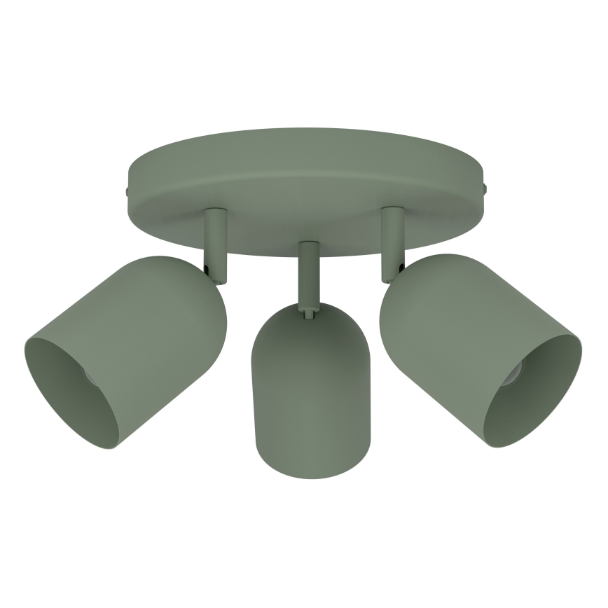 Eglo - Candeeiro de focos 3xE14/40W/230V Ø 25 cm verde