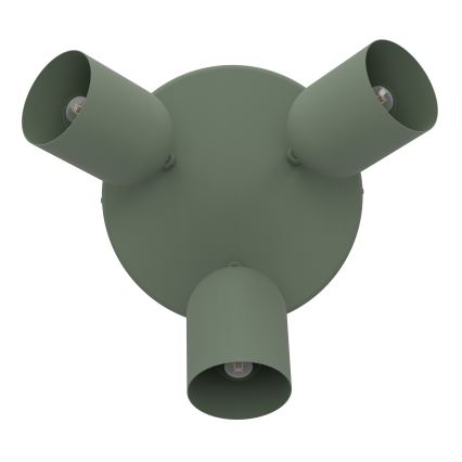 Eglo - Candeeiro de focos 3xE14/40W/230V Ø 25 cm verde