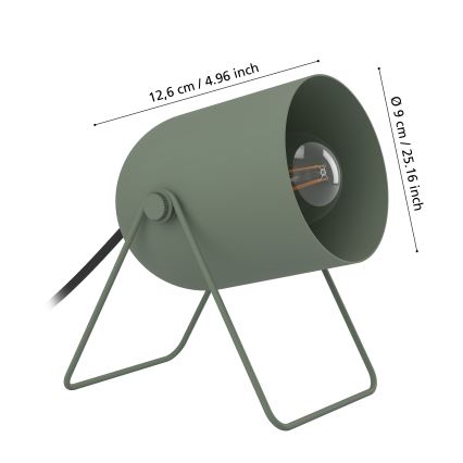 Eglo - Candeeiro de mesa 1xE14/8W/230V verde