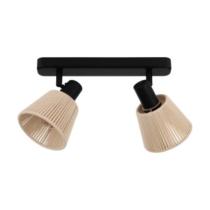 Eglo - Candeeiro de focos orientáveis 2xE14/40W/230V bege/preto