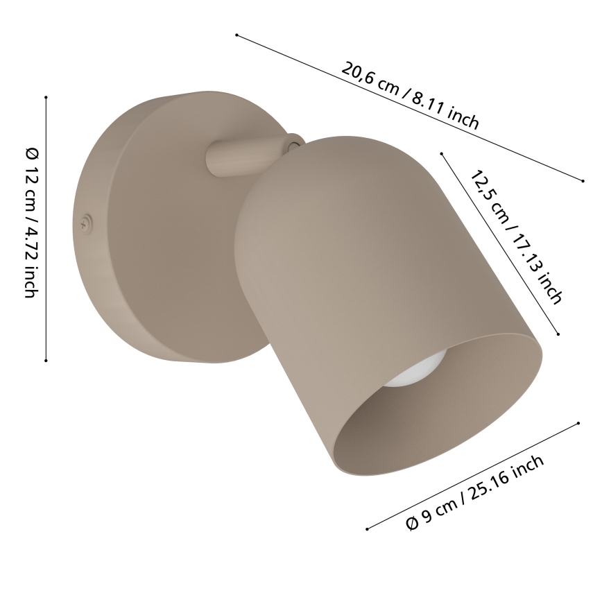Eglo - Aplique de parede (spot) 1xE14/40W/230V, bege