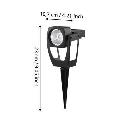Eglo 48719 - Refletor solar LED SOLAR LED/0,1W/3,2V 1000 mAh IP44