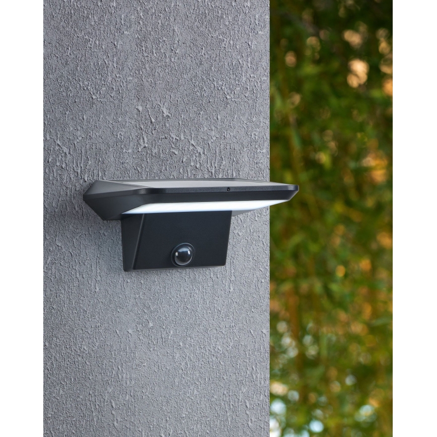 Eglo - Aplique de parede solar LED com sensor LED/20W/3,7V 2000 mAh IP44