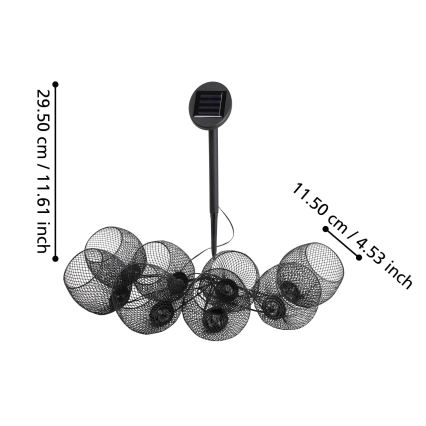 Eglo 48964 - Cordão solar LED 8xLED/3m 600 mAh IP44