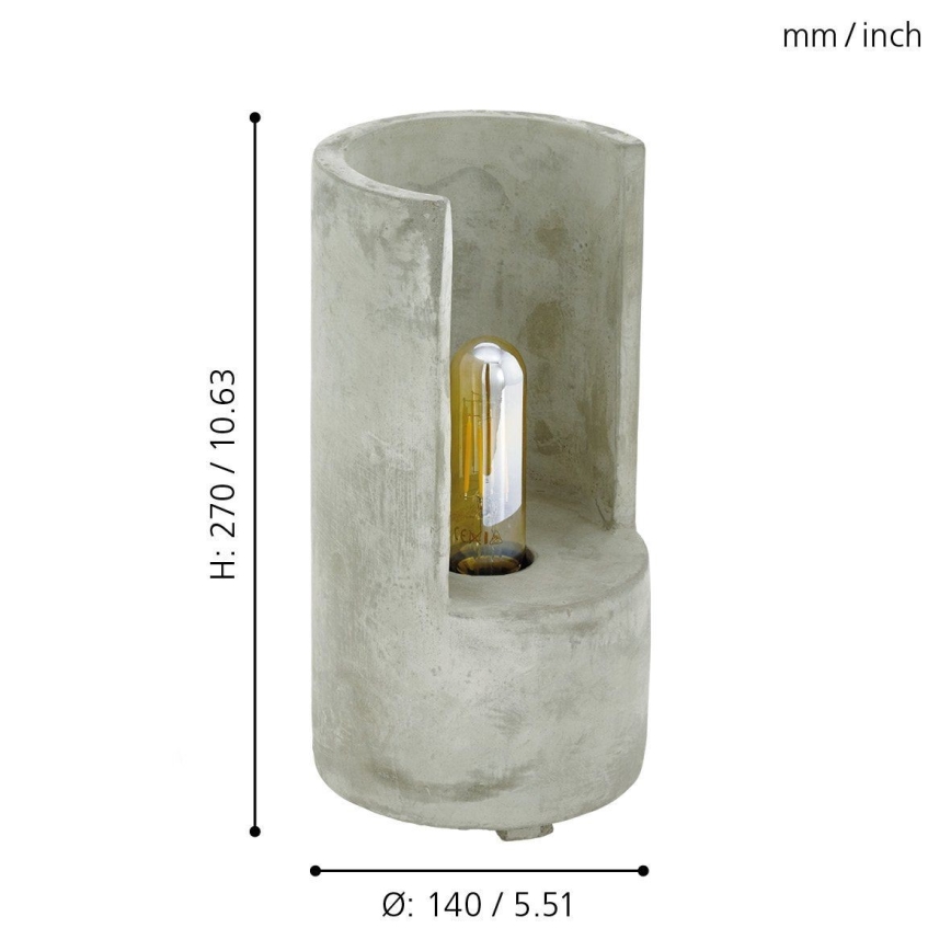 Eglo 49111 - Lâmpada de mesa LYNTON 1xE27/60W/230V