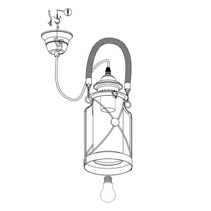 Eglo - Candelabro 1xE27/60W/230V