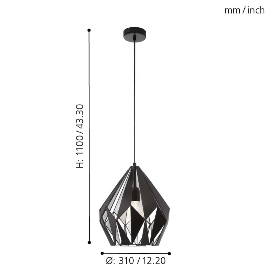 Eglo - Candelabro 1 1xE27/60W/230V