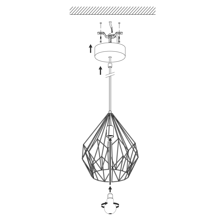Eglo - Candelabro 1xE27/60W/230V