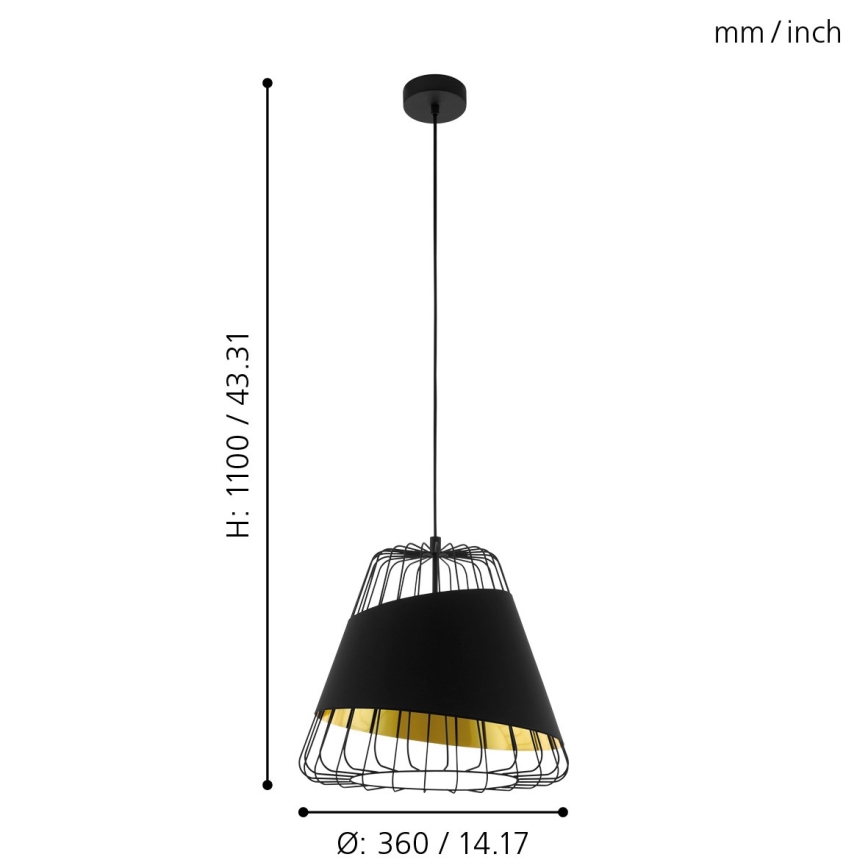 Eglo - Candelabro num fio 1xE27/60W/230V