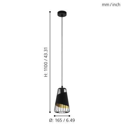 Eglo - Candelabro num fio 1xE27/60W/230V