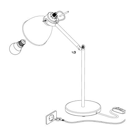 Eglo - Lâmpada de mesa 1xE27/40W/230V