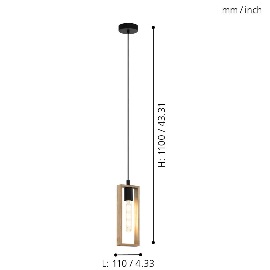 Eglo - Candelabro num fio 1xE27/60W/230V