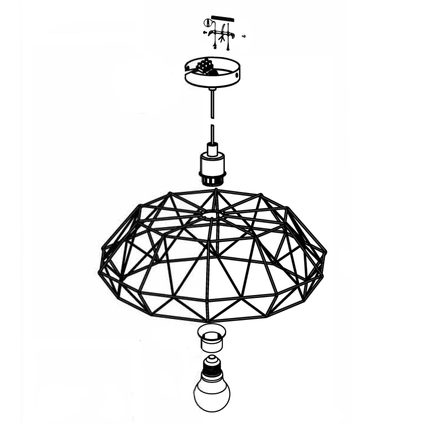 Eglo - Candelabro 2 1xE27/60W/230V