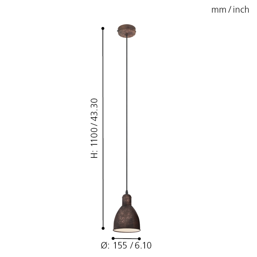 Eglo - Candeeiro 1 1xE27/60W/230V
