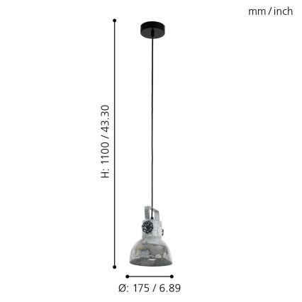Eglo - Candelabro num fio 1xE27/40W/230V