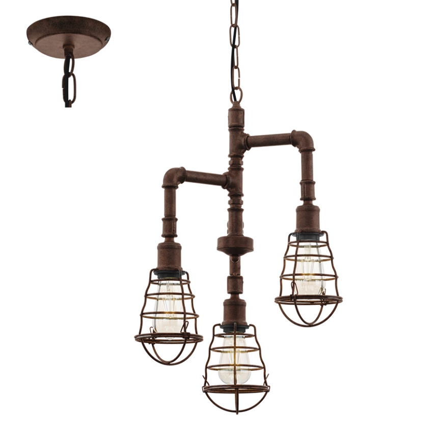 Eglo - Candelabro numa corrente 3xE27/60W