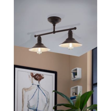 Eglo 49824 - Candelabro pendente STOCKBURY 2xE27/60W