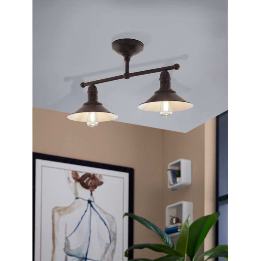 Eglo 49824 - Candelabro pendente STOCKBURY 2xE27/60W