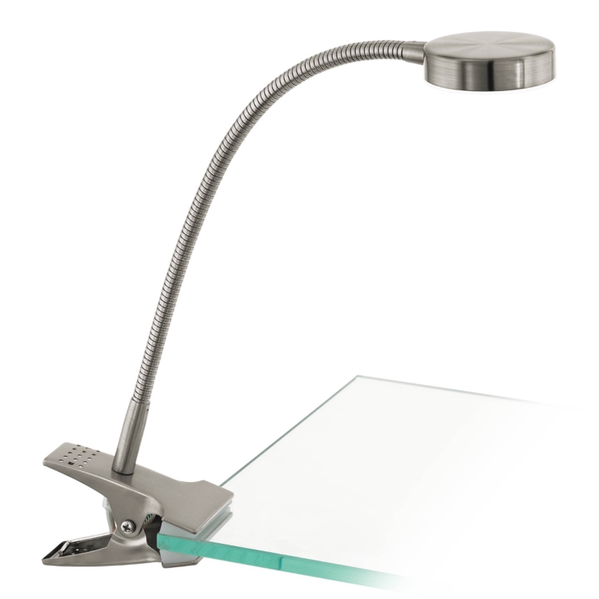 Eglo 54648 - Candeeiro de mesa LED com clipe LED/4,5W/230V 3000K cromado mate