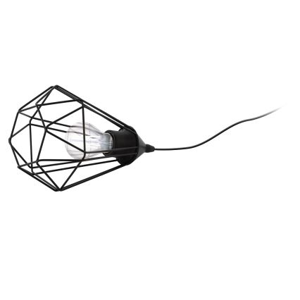 Eglo 54889 - Candeeiro de mesa LED com tomada 1xE27/4W/230V 3000K preto