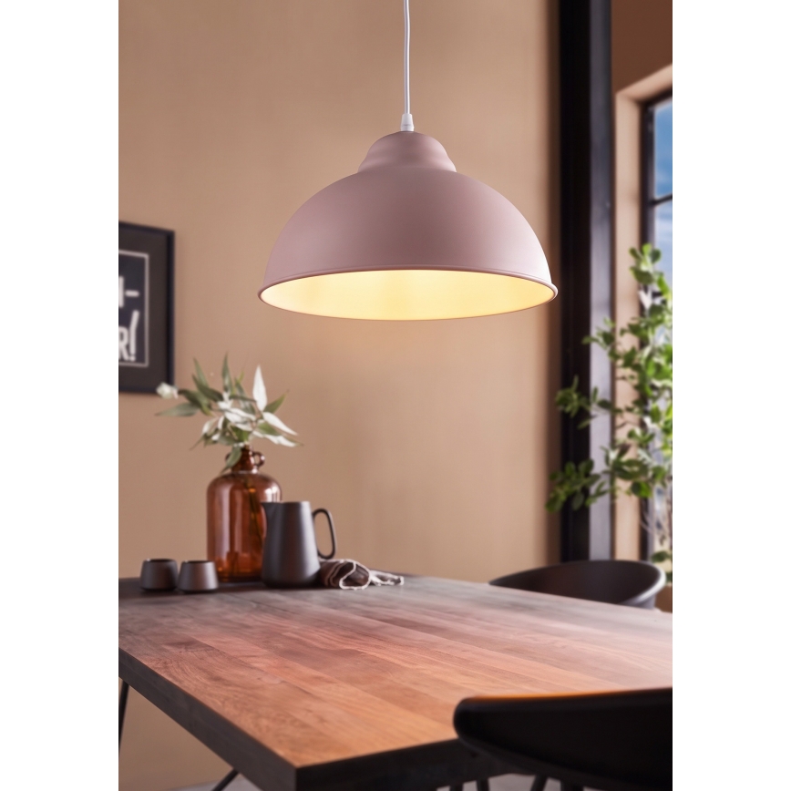 Eglo 54964 - Candeeiro suspenso TRURO-P 1xE27/60W/230V rosa