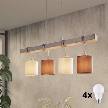 Eglo 55206 - Lustre LED suspenso por cabo TOWNSHEND 4xE27/60W/230V