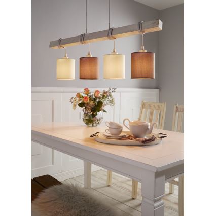 Eglo 55206 - Lustre LED suspenso por cabo TOWNSHEND 4xE27/60W/230V