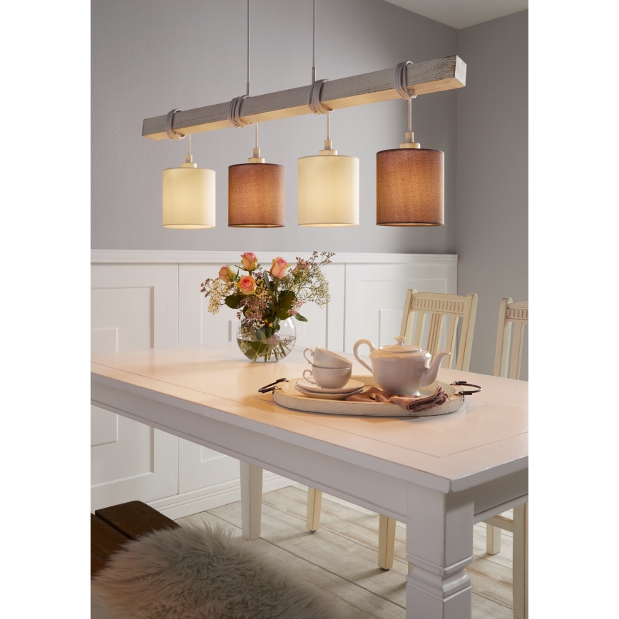 Eglo 55206 - Lustre LED suspenso por cabo TOWNSHEND 4xE27/60W/230V