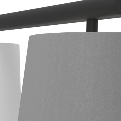 Eglo 55207 - Candeeiro suspenso ALMEIDA 3xE14/25W/230V cinzento