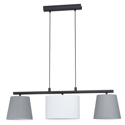 Eglo 55207 - lustre LED suspenso por cabo ALMEIDA 3xE14/25W/230V cinzento