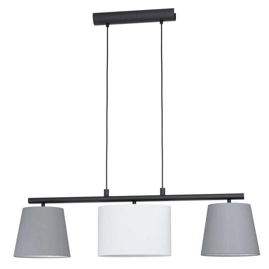 Eglo 55207 - lustre LED suspenso por cabo ALMEIDA 3xE14/25W/230V cinzento