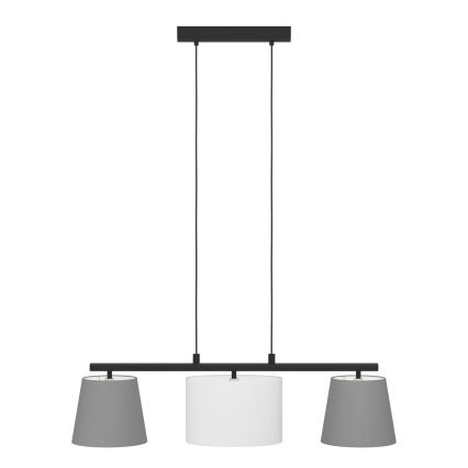 Eglo 55207 - lustre LED suspenso por cabo ALMEIDA 3xE14/25W/230V cinzento