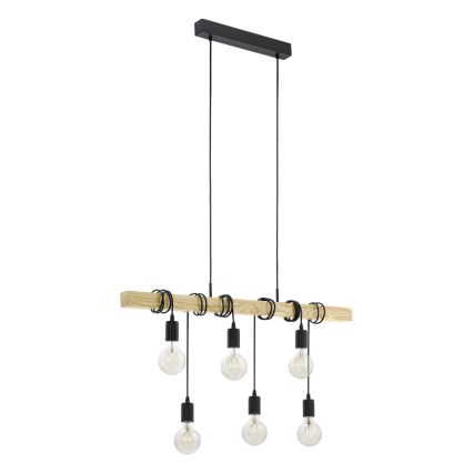 Eglo 55242 - Candeeiro suspenso TOWNSHEND 6xE27/60W/230V