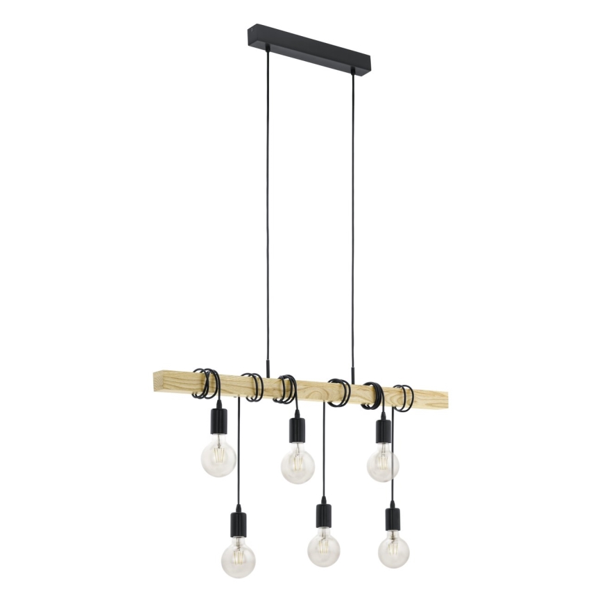 Eglo 55242 - Candeeiro suspenso TOWNSHEND 6xE27/60W/230V