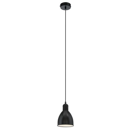Eglo 55243 - Candeeiro suspenso por cabo PRIDDY 1xE27/60W/230V preto