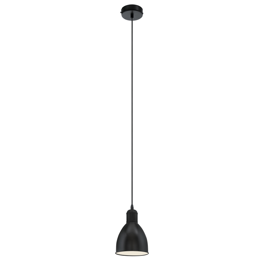 Eglo 55243 - Candeeiro suspenso por cabo PRIDDY 1xE27/60W/230V preto