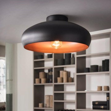 Eglo 55248 - Iluminação de teto MOGANO 1xE27/60W/230V preto