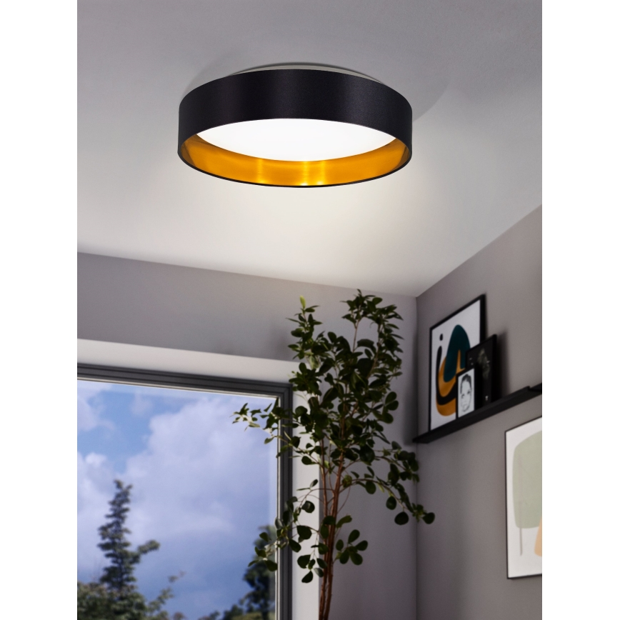 Eglo 55267 - Luminária de teto LED MASERLO LED/16W/230V 3000K Ø 40,5 cm preto/cobre