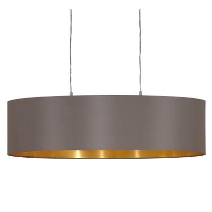 Eglo 55271 - Candeeiro suspenso MASERLO 2xE27/60W/230V castanho
